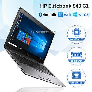 HP Elitebook 840 G1 (Ultrabook) 14" HD (720p) | Intel i5-4300U @ 2.6GHz (4th Gen), 16GB RAM, 256GB SSD, DisplayPort, VGA, RJ45 1Gbe, Bluetooth, USB 3.0, Windows 10 Pro x64, Grade A (HP Certified Refurbished) - 1 Year Warranty