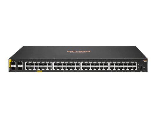 HPE JL675A Aruba 6100 48-Port PoE+ 370W Manageable Gigabit Switch w/  4x10G SFP+