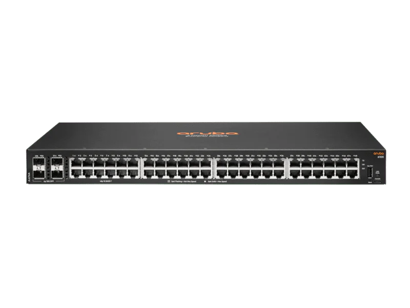 HPE JL676A Aruba 6100 48-Port Non-PoE Manageable Gigabit Switch w/  4x10G SFP+