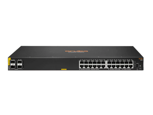 HPE JL677A Aruba 6100 24-Port PoE+ 370W Manageable Gigabit Switch w/ 4x10G SFP+