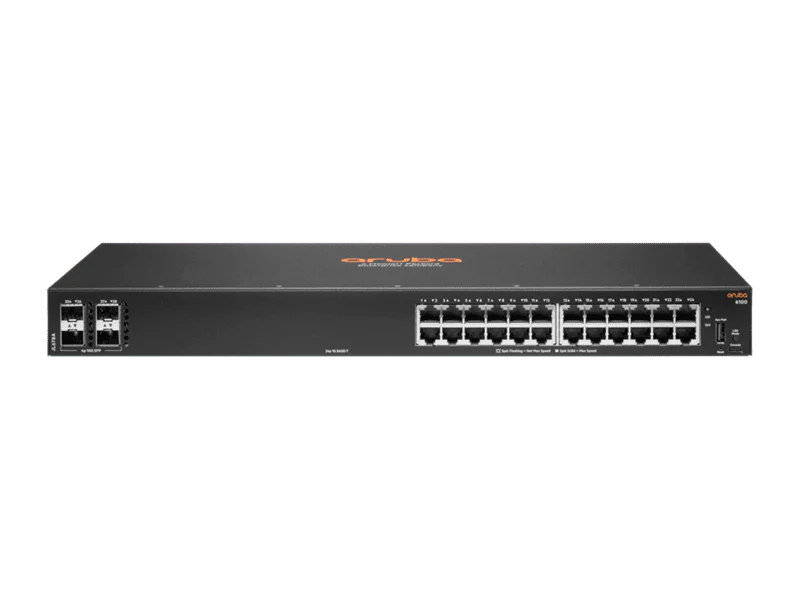 HPE JL678A Aruba 6100 24-Port Non-PoE Manageable Gigabit Switch w/ 4x10G SFP+