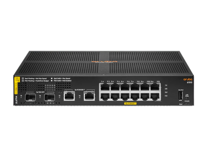 HPE JL679A Aruba 6100 12-Port PoE+ 139W Manageable Gigabit Switch