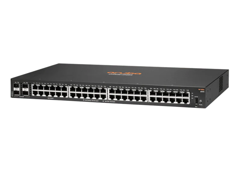 HPE R8N86A Aruba 6000 48-Port Non-PoE Manageable Gigabit Switch w/ 4x1G SFP