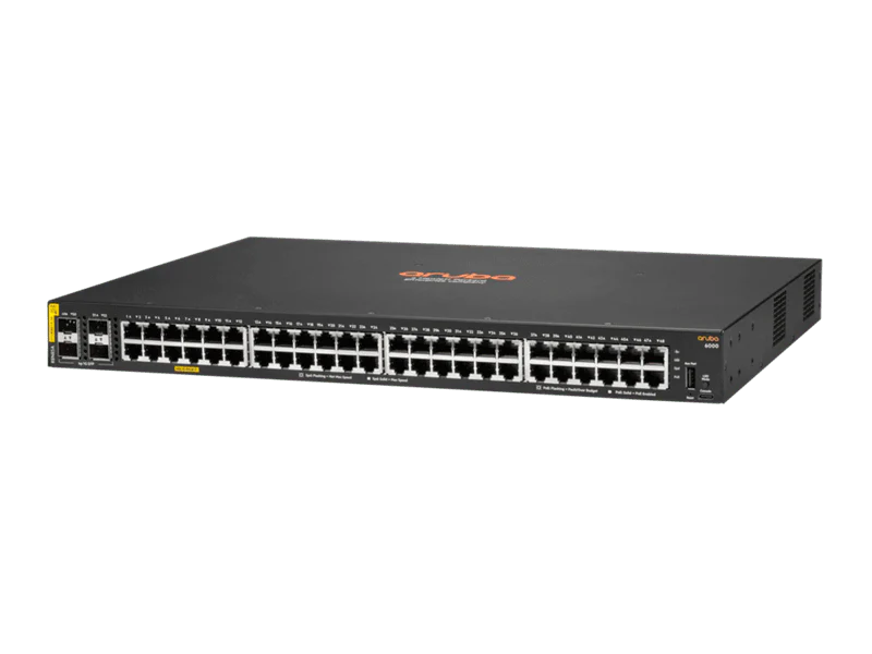 HPE R8N85A Aruba 6000 48-Port PoE+ 370W Manageable Gigabit Switch w/ 4x1G SFP