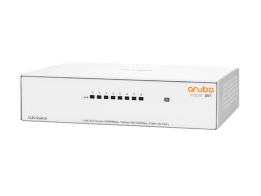 HPE R8R45A Aruba Instant On 1430 8-Port Unmanaged Gigabit Switch