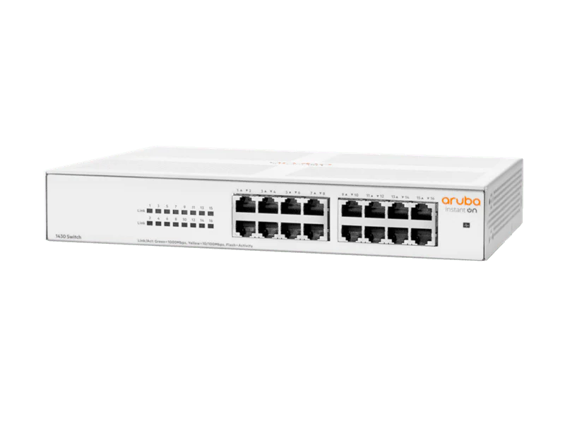 HPE R8R47A Aruba Instant On 1430 16-Port Unmanaged Gigabit Switch