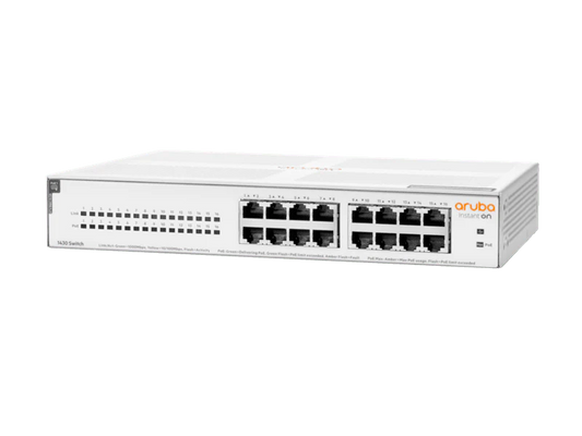 HPE R8R48A Aruba Instant On 1430 16-Port PoE+ 124W Unmanaged Gigabit Switch