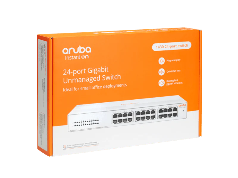 HPE R8R49A Aruba Instant On 1430 24-Port Unmanaged Gigabit Switch