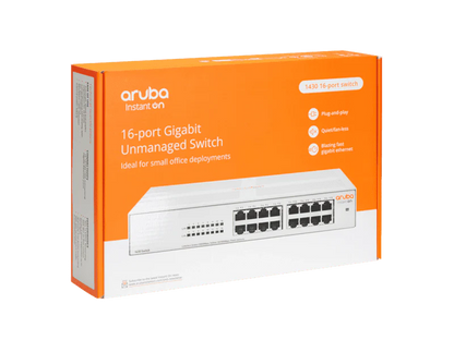 HPE R8R47A Aruba Instant On 1430 16-Port Unmanaged Gigabit Switch