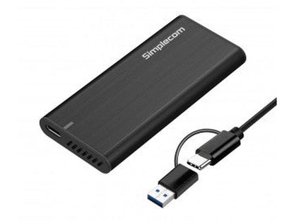 HP 256GB External Portable SSD M.2 2280 Kit with Simplecom Enclosure, USB-C/A to USB-C, Camera, Laptop, Phone