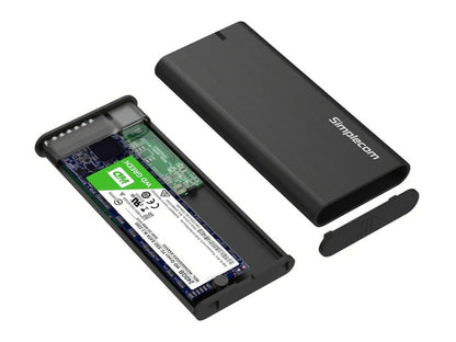 HP 256GB External Portable SSD M.2 2280 Kit with Simplecom Enclosure, USB-C/A to USB-C, Camera, Laptop, Phone