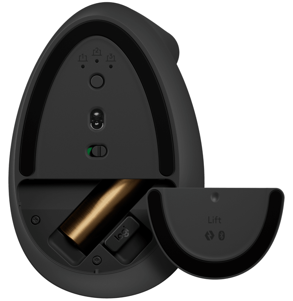 Souris Logitech ergonomique verticale Lift sans fil Bluetooth (910-006473)