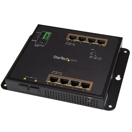 StarTech 10-Port PoEPlus Gigabit Ethernet Switch with 2 SFP Connections, Managed, Wall Mount, Front Access (IES101GP2SFW) - ADYASTORE casablanca maroc