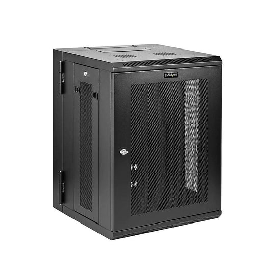 StarTech 15U Wall-Mount Server Rack armoire baie , 20" Deep, Hinged (RK1520WALHM) - ADYASTORE casablanca maroc