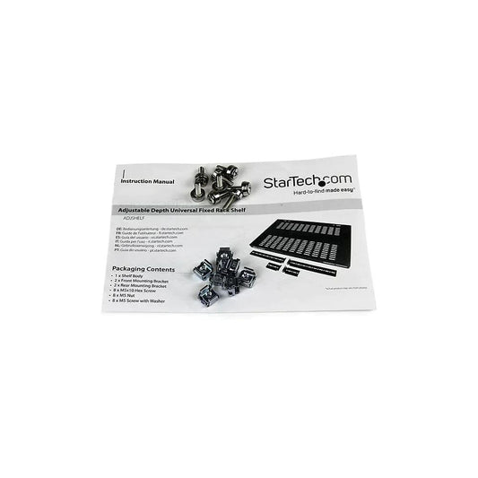 StarTech 1U Adjustable Mounting Depth Vented Rack Mount Shelf, 175lbs / 80kg - ADYASTORE casablanca maroc