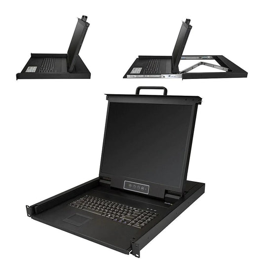 StarTech 1U Single-Port KVM Console for Server Rack, 19 in. (RKCONS1901) - ADYASTORE casablanca maroc