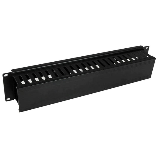 Startech 2U Horizontal Finger Duct Rack Cable Management Panel with Cover - ADYASTORE casablanca maroc