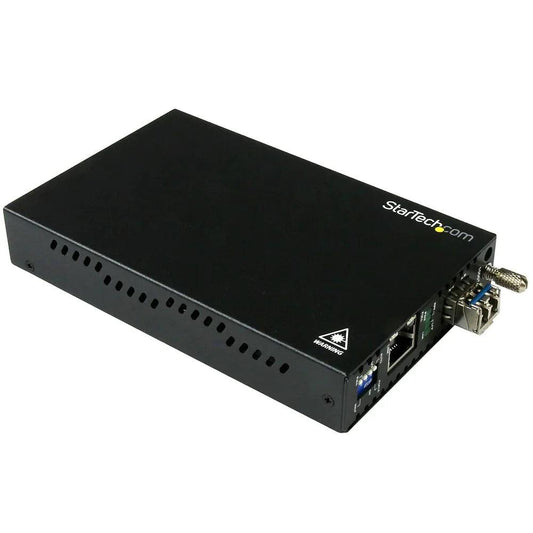 StarTech Gigabit Ethernet Copper-to-Fiber Media Converter, SM LC, 10 km (ET91000SM10) - ADYASTORE casablanca maroc