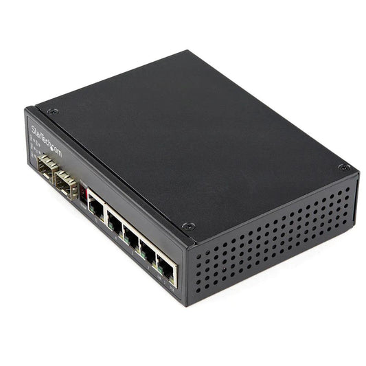 StarTech Industrial 6 Port Gigabit Ethernet Switch with DIN Connector/Mountable - ADYASTORE casablanca maroc