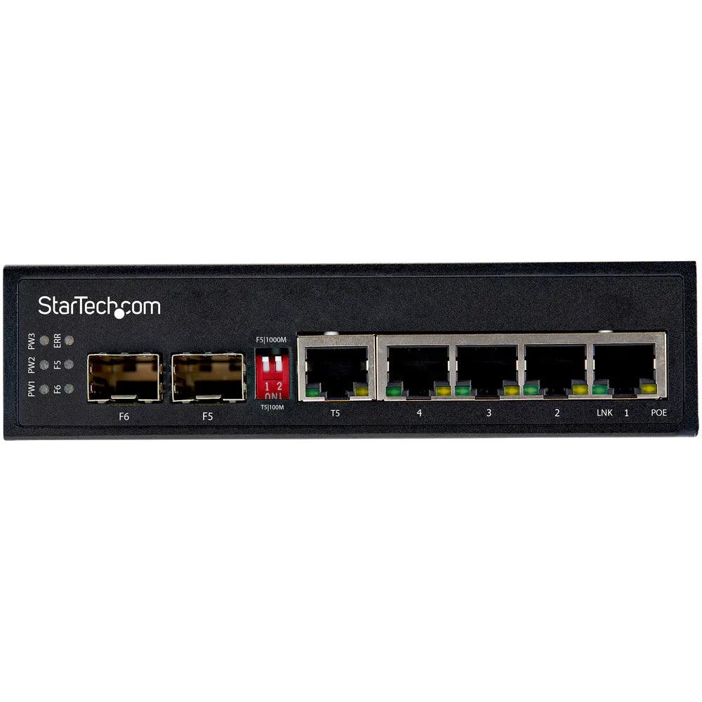 Startech Router Switch StarTech Industrial 6 Port Gigabit Ethernet Switch with DIN Connector ...