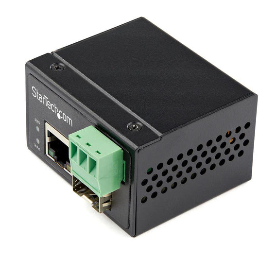 StarTech Industrial Fiber to Ethernet Media Converter - 100Mbps SFP to RJ45/Cat6 - ADYASTORE casablanca maroc