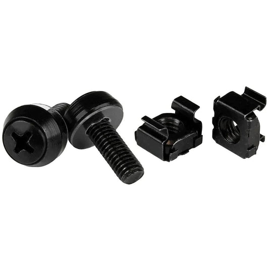 StarTech M6 x 12mm, Screws and Cage Nuts, 50 Pack, Black - ADYASTORE casablanca maroc