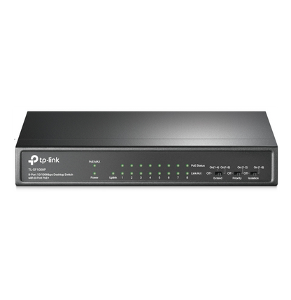 TL-SF1009P - Switch de bureau 9 ports 10/100 Mbps avec PoE + 8 ports