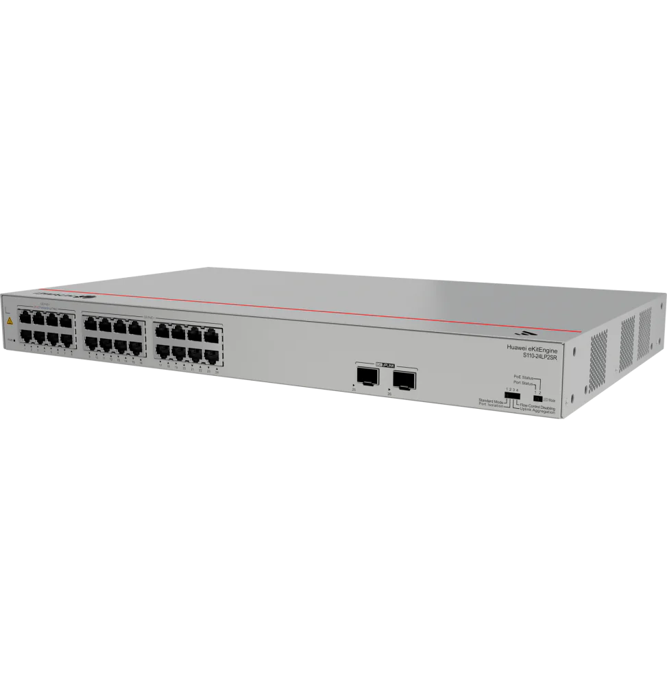 Switch Huawei S110-24LP2SR (24*10/100/1000BASE-T ports. 2*GE SFP ports. PoE+. AC power)