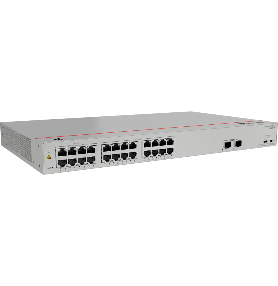 Switch Huawei S110-24LP2SR (24*10/100/1000BASE-T ports. 2*GE SFP ports. PoE+. AC power)