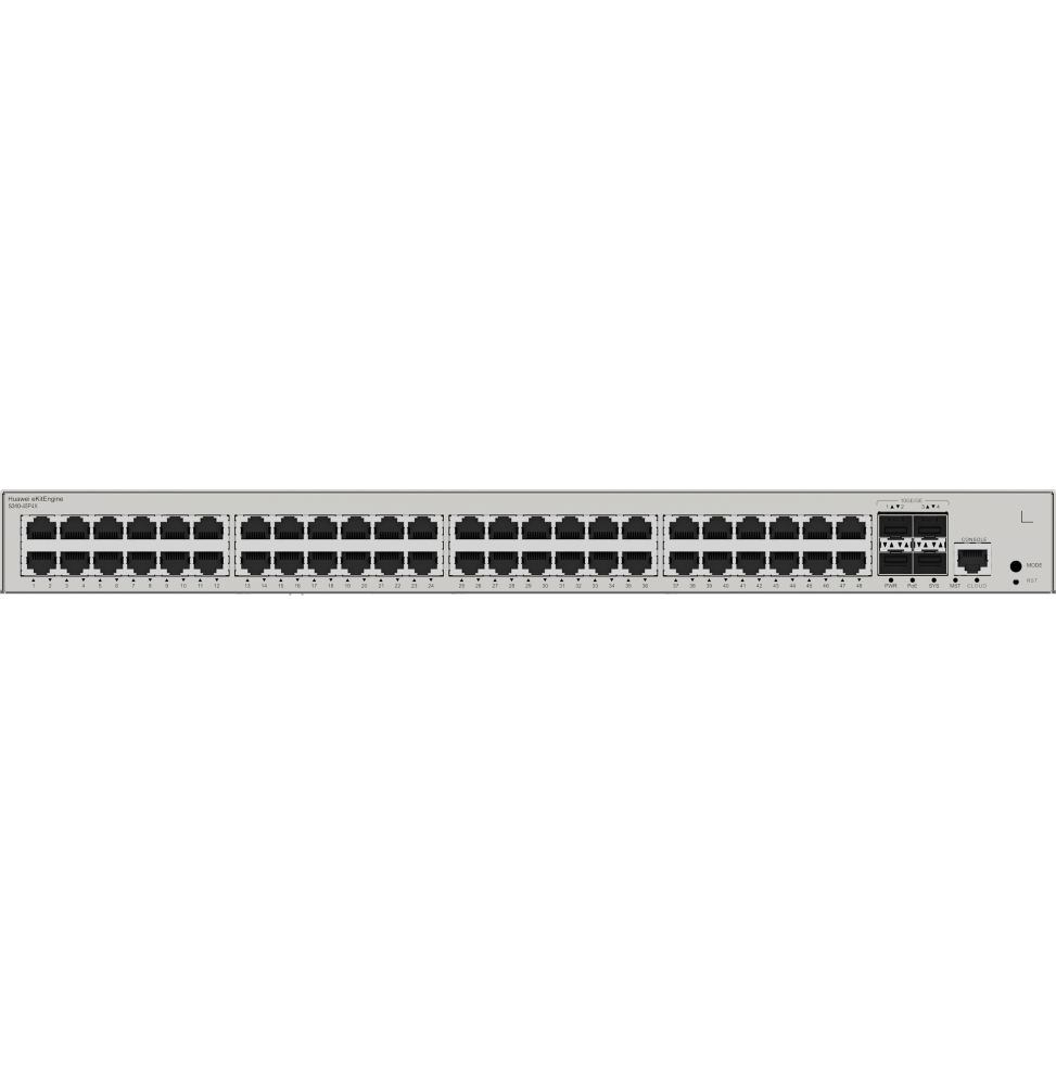 Switch HuaweiS310-48P4X(48*10/100/1000BASE-Tports(380WPoE+).4*10GESFP+ports.built-inACpower)
