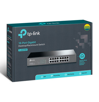 Switch rackable de bureau TP-Link TL-SG1016D 16 ports Gigabit