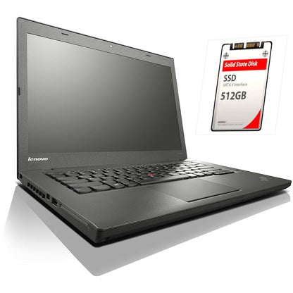 Lenovo ThinkPad T440 Ultrabook 14.1" - Intel Core i5-4300U @ 1.9GHz (4th Gen) | 1600x900 HD+ IPS | 8GB RAM, 256GB SSD | Webcam, DisplayPort, VGA, USB 3 | Windows 10 Pro | Grade A (Certified Refurbished)