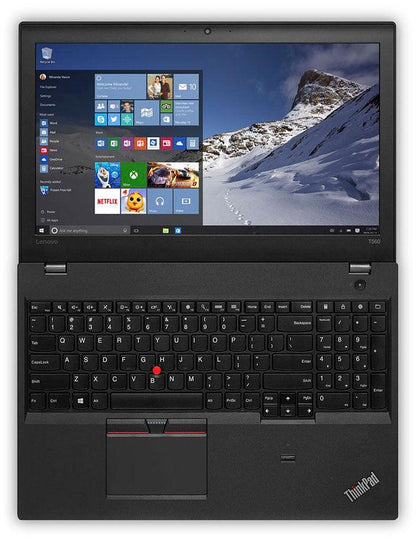Lenovo ThinkPad T560 Enterprise Ultrabook | 15.6" FHD IPS (1080p) | Intel Core i5-6300U (6th Gen), 16GB RAM, 256GB SSD, Windows 10 Pro x64, Intel HD Graphics 620, HDMI, Bluetooth, Black | Grade A (Certified Refurbished) - 1 Year Warranty