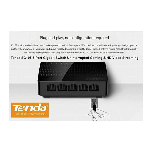 Tenda SG105 5-Port Gigabit Switch (NET-TD-SG105) - ADYASTORE casablanca maroc