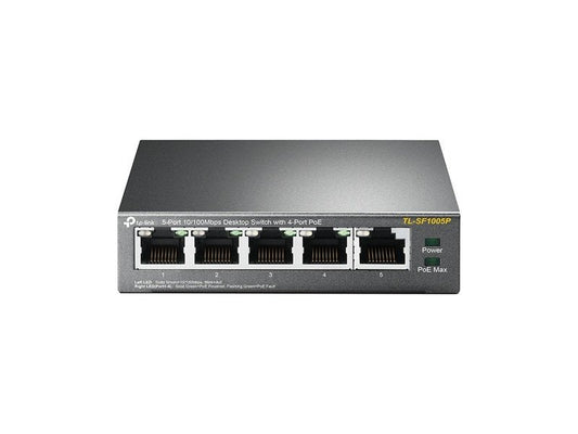 TP-Link TL-SF1005P 4-Port PoE 67W 10/100Mbps Desktop Switch with 1-Port RJ45