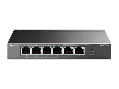 TP-Link TL-SF1006P 4-Port PoE+ 67W 10/100Mbps Desktop Switch with 2-Port RJ45