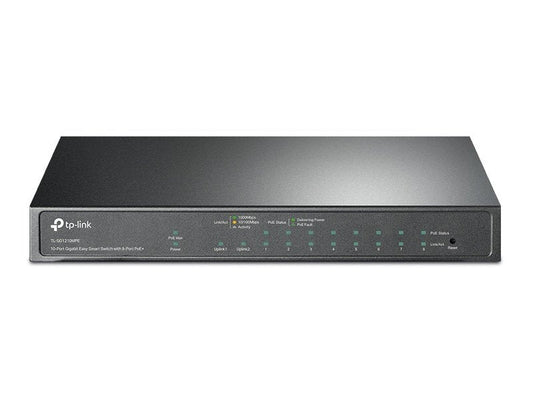 TP-Link TL-SG1210MPE 8-Port PoE+ 123W Gigabit Easy Smart Switch with 1-Port RJ45 and 1x Combo SFP/RJ45 Slots