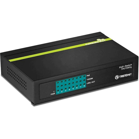 TRENDnet 8-Port Gigabit Greennet PoEPlus Switch (TPE-TG80G) - ADYASTORE casablanca maroc