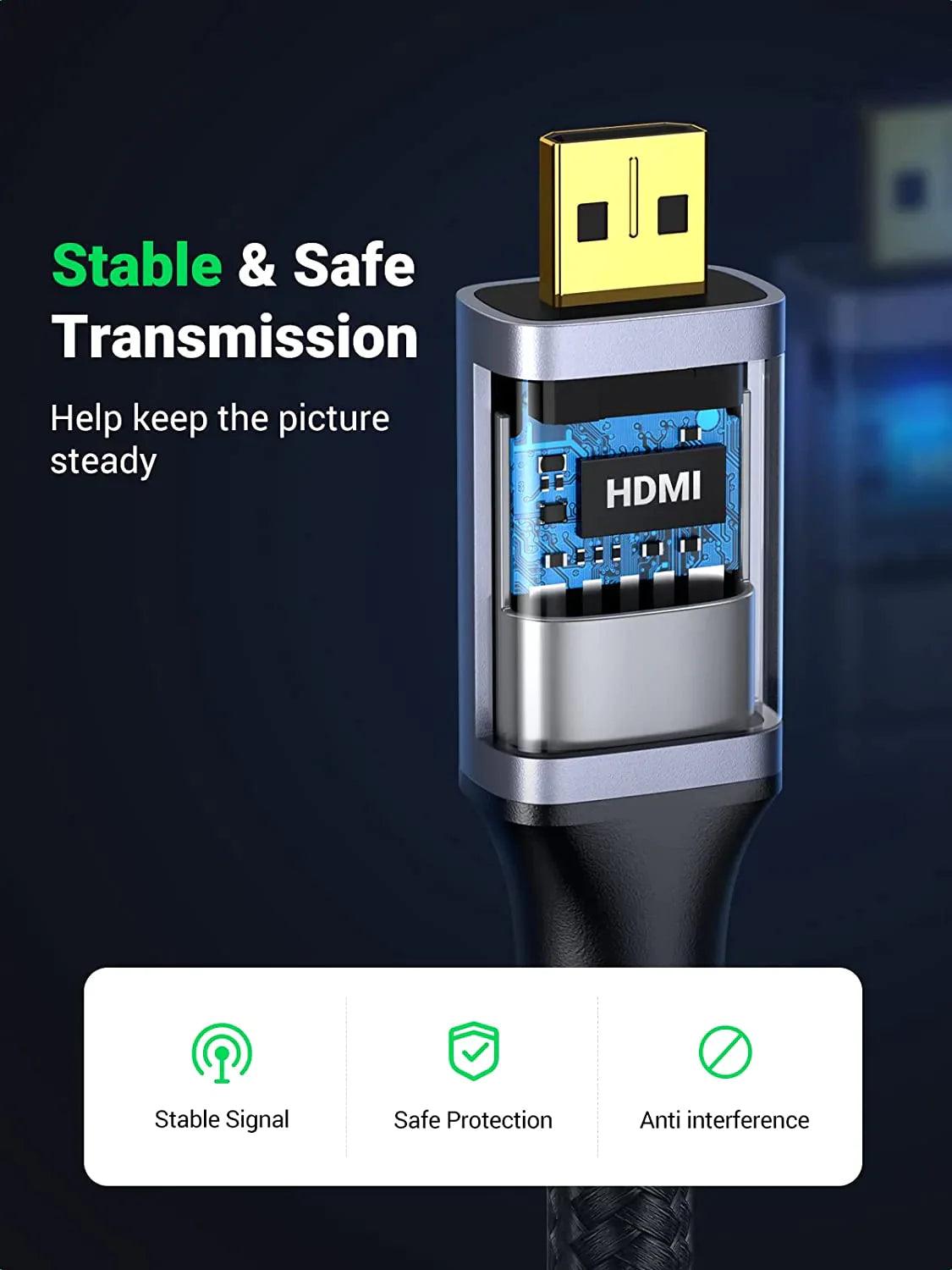 Ugreen 4K 60Hz Micro HDMI 2.0 to HDMI Cable - ADYASTORE casablanca maroc