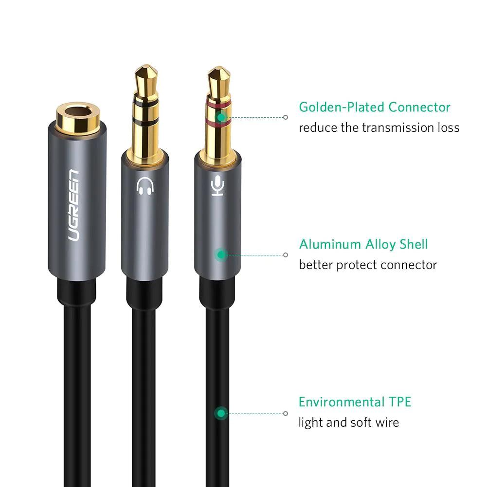 Ugreen Headphone Splitter for PC – ADYASTORE - Main Image