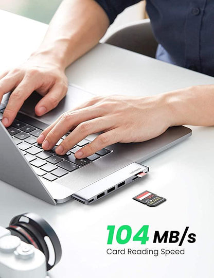UGREEN Macbook Pro Adapter 6 IN 2 Hub Adapter - ADYASTORE casablanca maroc