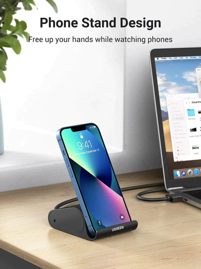 Ugreen USB 3.0 Hub Card Reader with Phone Stand - ADYASTORE casablanca maroc