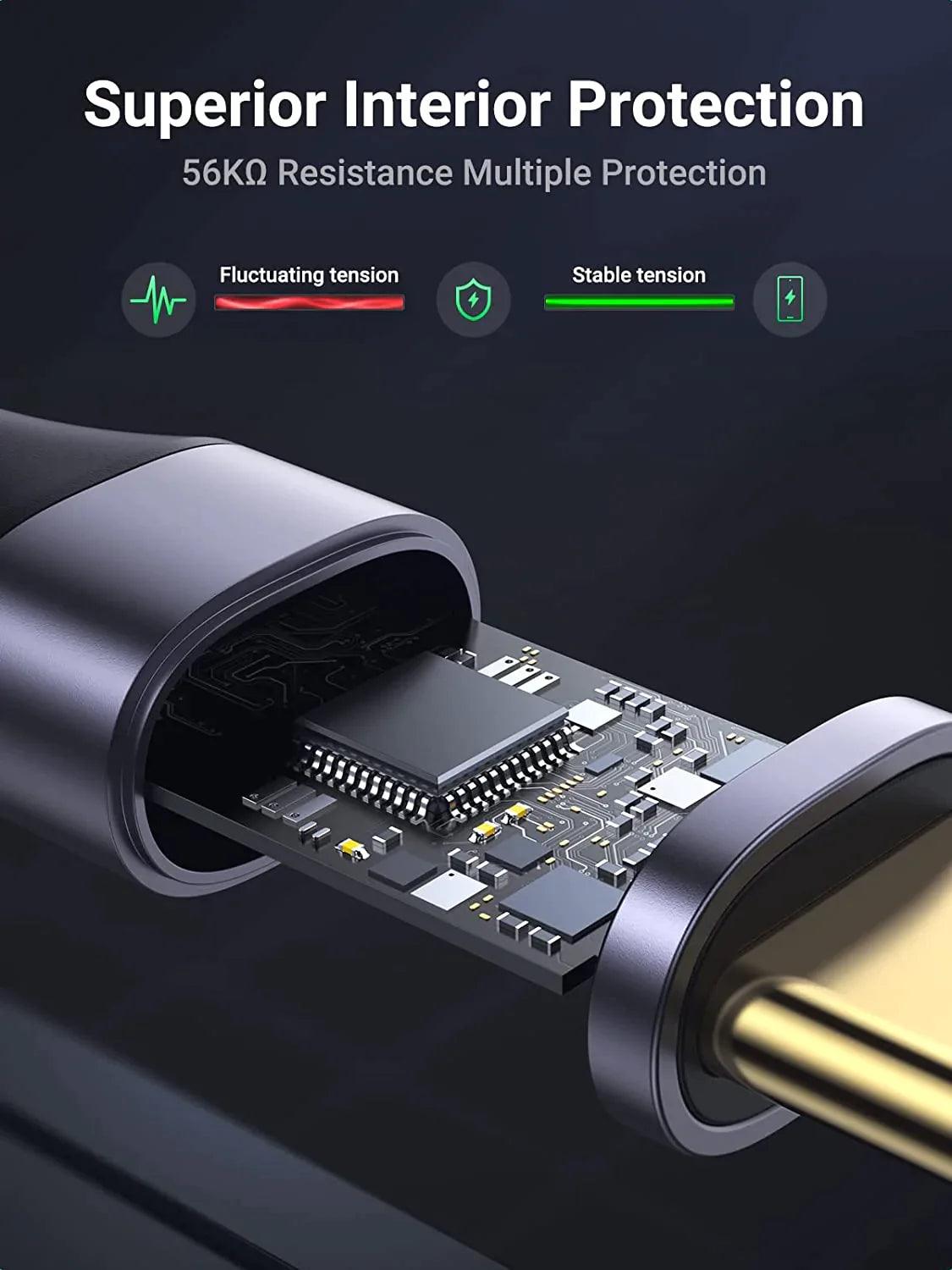 UGREEN USB A to USB C 3.0 Cable 5Gbps Type C Fast Charge Lead - ADYASTORE casablanca maroc