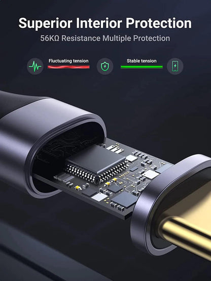 UGREEN USB A to USB C 3.0 Cable 5Gbps Type C Fast Charge Lead - ADYASTORE casablanca maroc