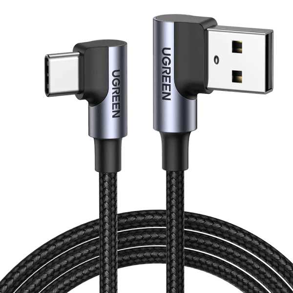 UGREEN USB C 90 Degree Cable 3A Right Angle Type C Charger Cable - ADYASTORE casablanca maroc