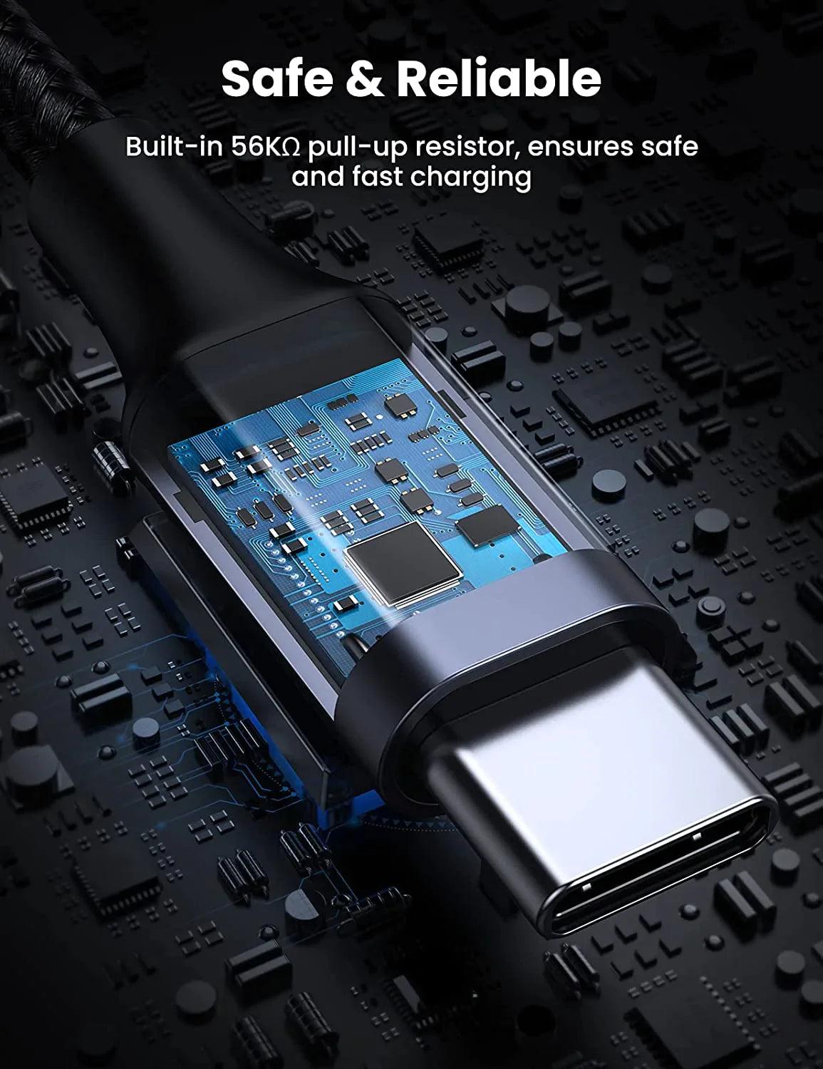 UGREEN USB C Cable 3A Fast Charging USB to Type C Lead Nylon Braided - ADYASTORE casablanca maroc