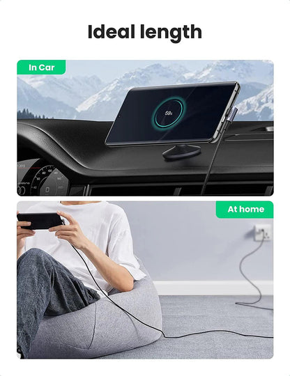 UGREEN USB C Cable 90 Degree 2 Pack Right Angle Type C Charger Lead Fast Charging - ADYASTORE casablanca maroc