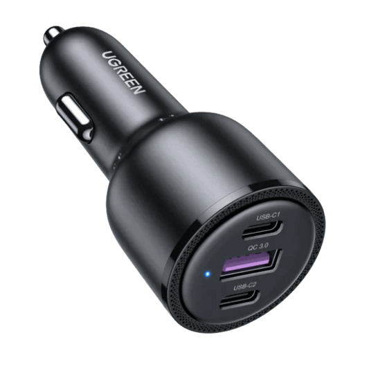 UGREEN USB C Car Charger 69W 3-Ports Cigarette Lighter - ADYASTORE casablanca maroc