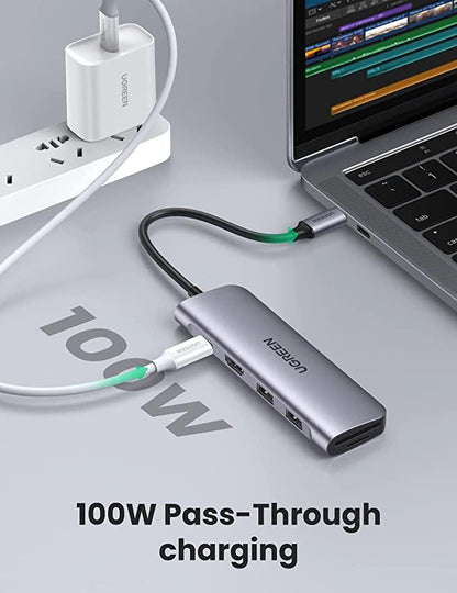 UGREEN USB C Hub HDMI 6-IN-1 Type C Hub - ADYASTORE casablanca maroc