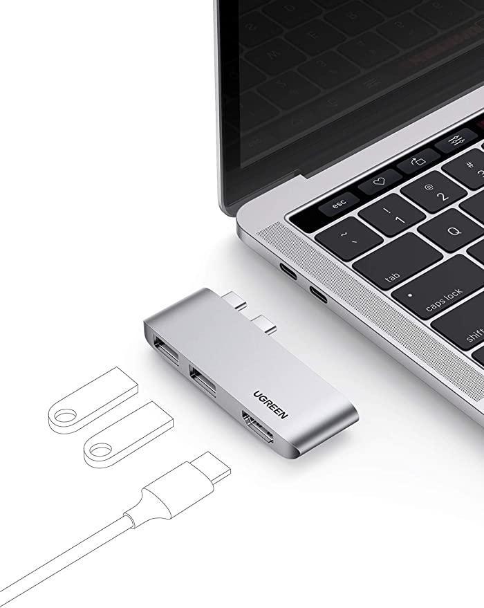 UGREEN USB C Hub Macbook Adapter 3-IN-2 - ADYASTORE casablanca maroc